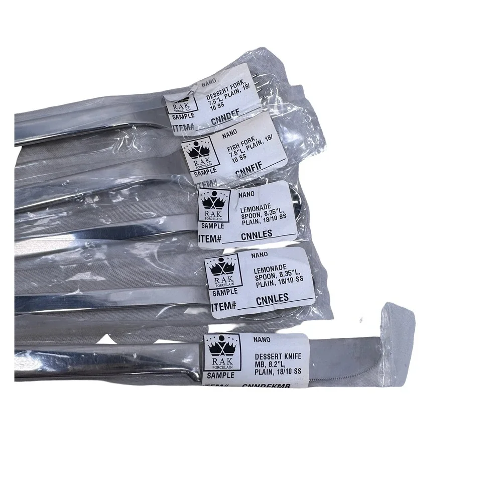 RAK Porcelain Nano 18/10 Stainless Steel Flatware Set 17 Mixed Pieces Silver NEW